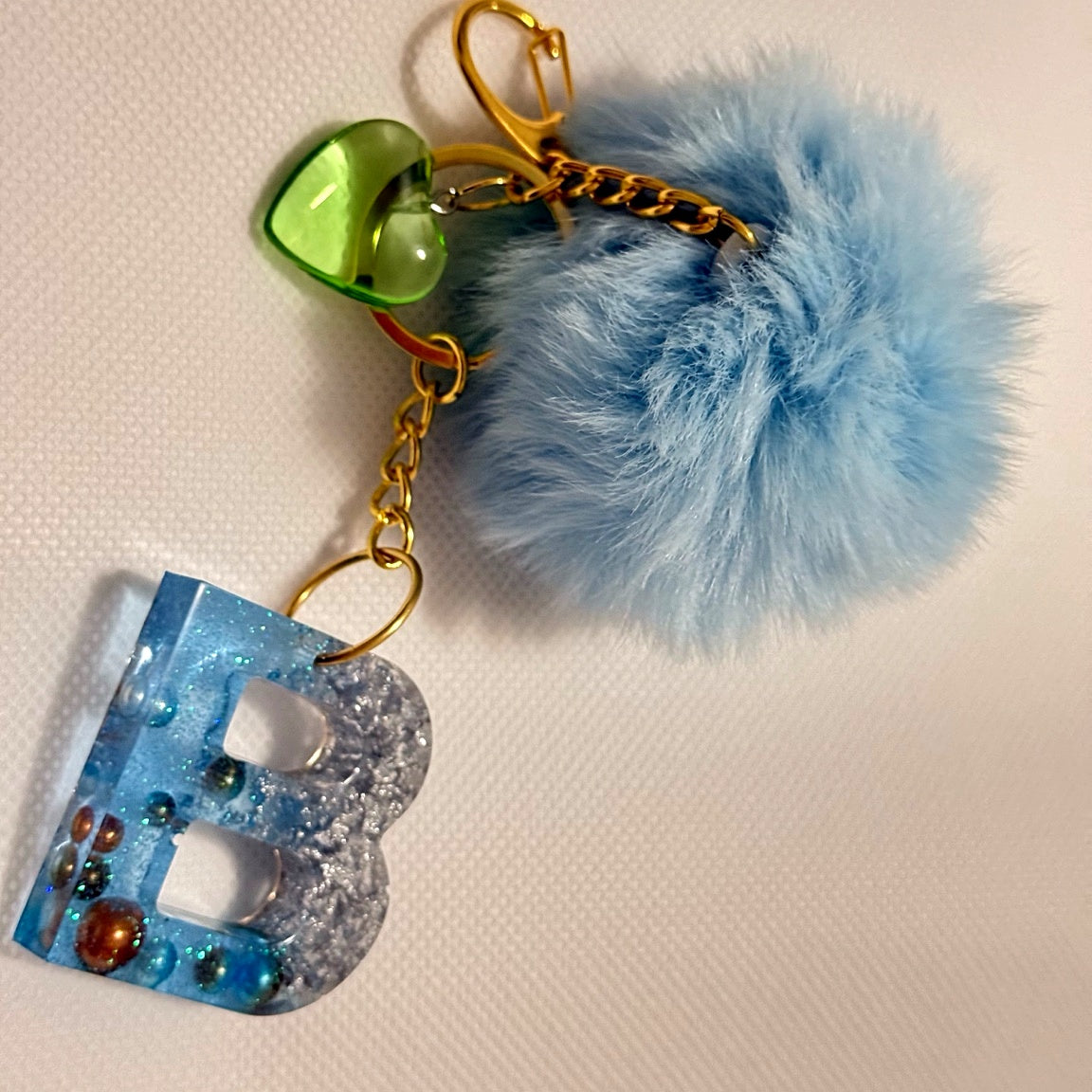 Llavero con Inicial D en Resina