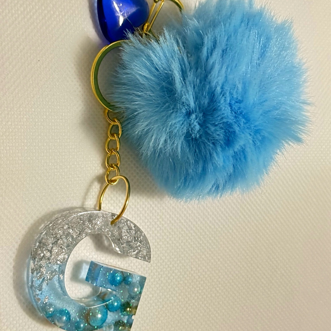 Llavero con Inicial D en Resina