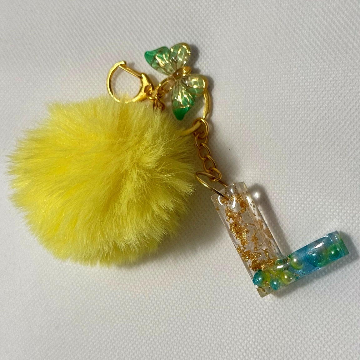 Llavero con Inicial D en Resina