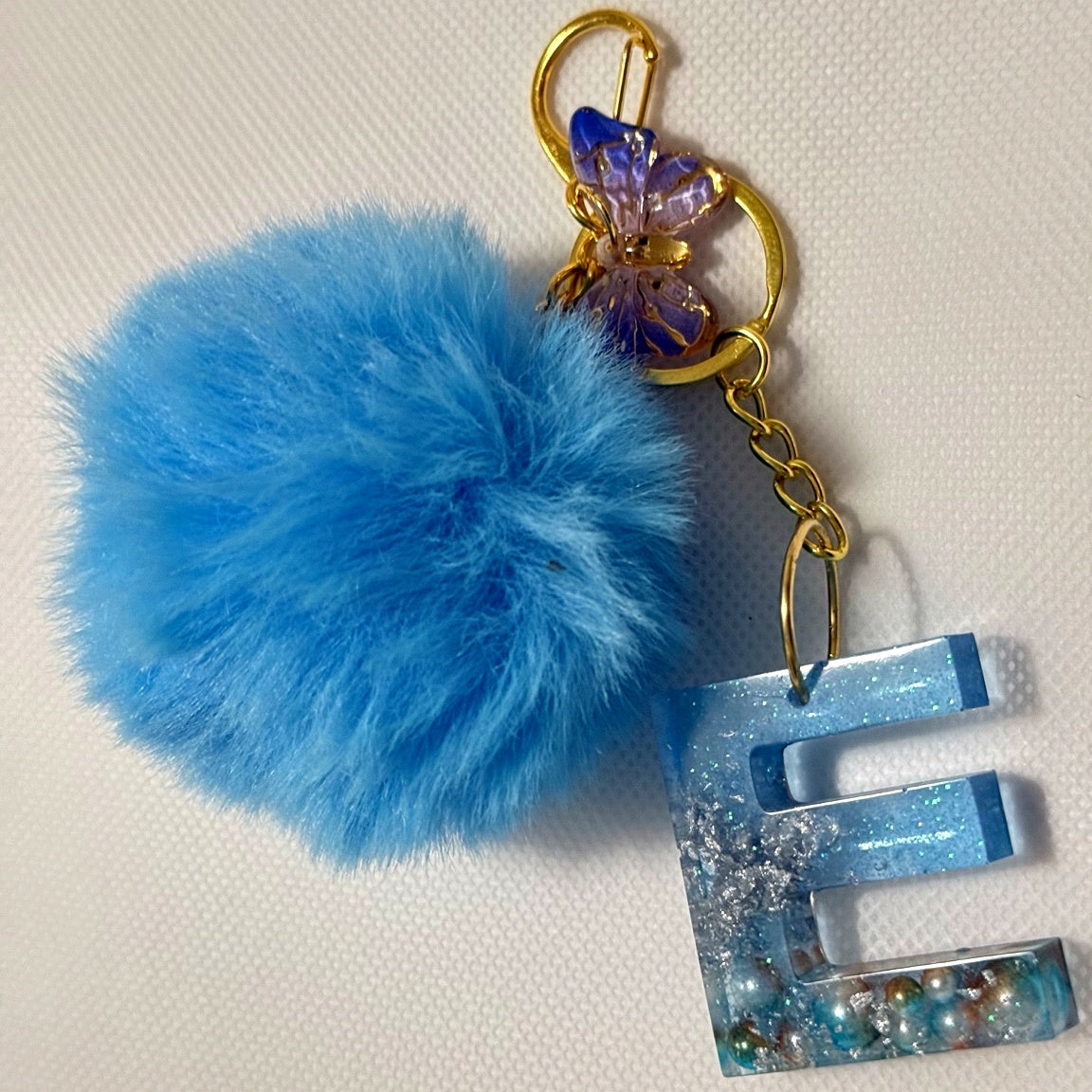 Llavero con Inicial D en Resina