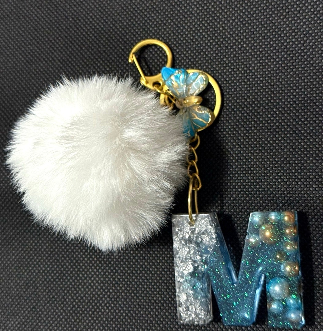 Llavero con Inicial D en Resina