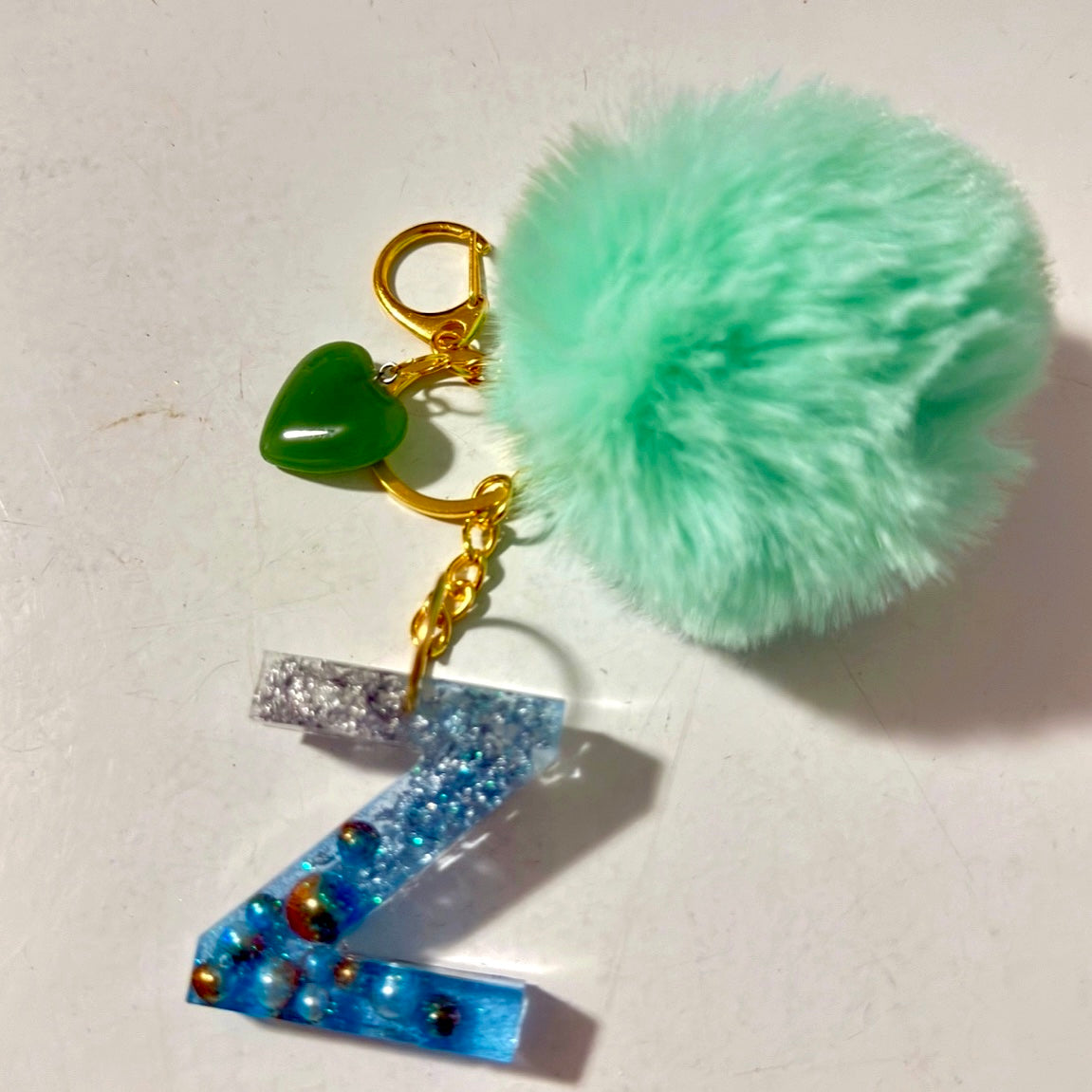 Llavero con Inicial D en Resina